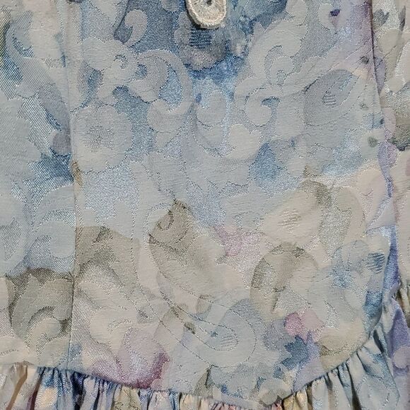 Jessica McClintock Girls 7 Floral Brocade Lace Bodice Dress - Picture 6 of 9